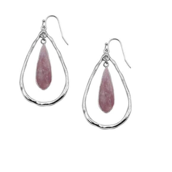 Kinsley Armelle Jewelry - Kinsley Armelle Zuri Silver Ruby Earrings New